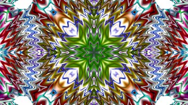 Benzersiz mandala, Oriental yuvarlak desen, mistik motifi, egzotik arka plan. Fantastik fraktal tasarım, geometrik doku parlayan renkli dijital sanat.