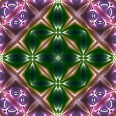 Benzersiz mandala, Oriental yuvarlak desen, mistik motifi, egzotik arka plan. Fantastik fraktal tasarım, geometrik doku parlayan renkli dijital sanat.