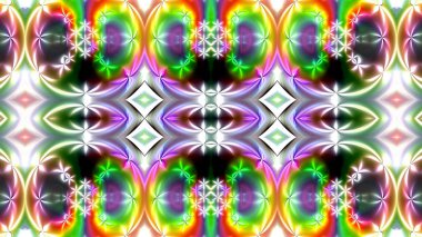 Benzersiz mandala, Oriental yuvarlak desen, mistik motifi, egzotik arka plan. Fantastik fraktal tasarım, geometrik doku parlayan renkli dijital sanat.