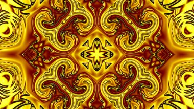 Benzersiz mandala, Oriental yuvarlak desen, mistik motifi, egzotik arka plan. Fantastik fraktal tasarım, geometrik doku parlayan renkli dijital sanat.