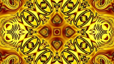 Benzersiz mandala, Oriental yuvarlak desen, mistik motifi, egzotik arka plan. Fantastik fraktal tasarım, geometrik doku parlayan renkli dijital sanat.