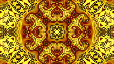 Benzersiz mandala, Oriental yuvarlak desen, mistik motifi, egzotik arka plan. Fantastik fraktal tasarım, geometrik doku parlayan renkli dijital sanat.