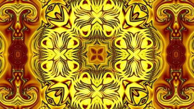 Benzersiz mandala, Oriental yuvarlak desen, mistik motifi, egzotik arka plan. Fantastik fraktal tasarım, geometrik doku parlayan renkli dijital sanat.