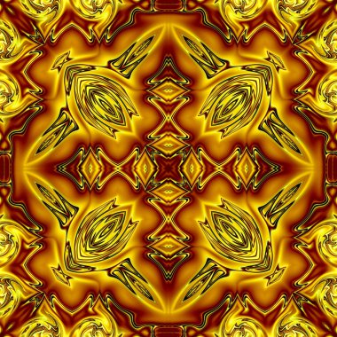 Benzersiz mandala, Oriental yuvarlak desen, mistik motifi, egzotik arka plan. Fantastik fraktal tasarım, geometrik doku parlayan renkli dijital sanat.