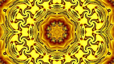 Benzersiz mandala, Oriental yuvarlak desen, mistik motifi, egzotik arka plan. Fantastik fraktal tasarım, geometrik doku parlayan renkli dijital sanat.