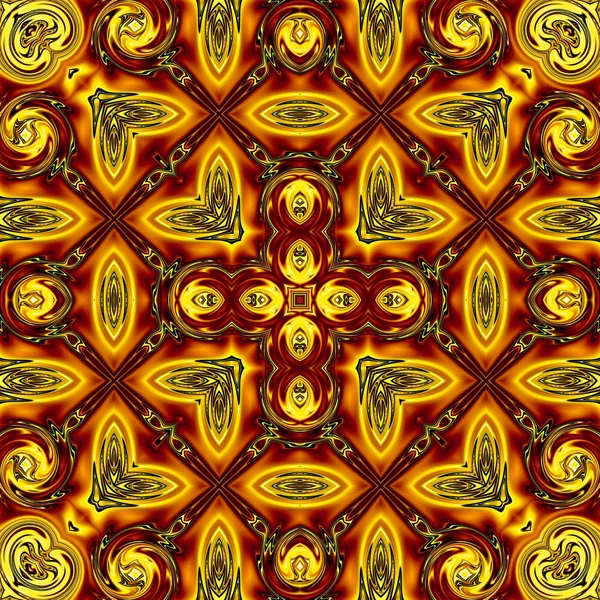 Benzersiz mandala, Oriental yuvarlak desen, mistik motifi, egzotik arka plan. Fantastik fraktal tasarım, geometrik doku parlayan renkli dijital sanat.