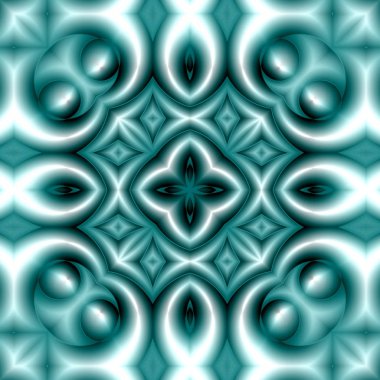 Benzersiz mandala, Oriental yuvarlak desen, mistik motifi, egzotik arka plan. Fantastik fraktal tasarım, geometrik doku parlayan renkli dijital sanat.