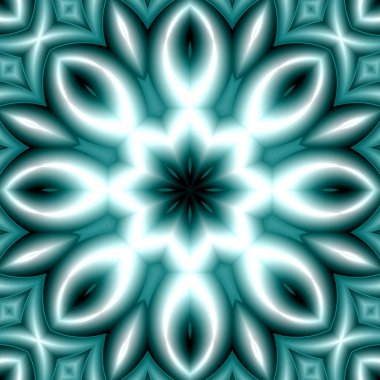 Benzersiz mandala, Oriental yuvarlak desen, mistik motifi, egzotik arka plan. Fantastik fraktal tasarım, geometrik doku parlayan renkli dijital sanat.