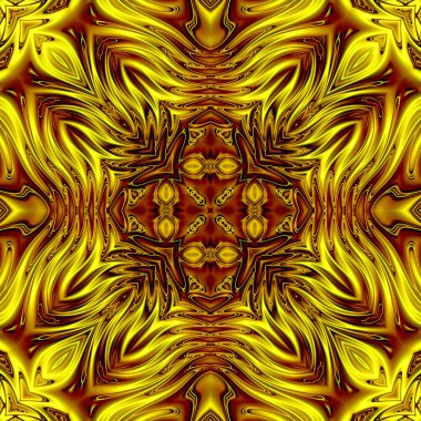 Benzersiz mandala, Oriental yuvarlak desen, mistik motifi, egzotik arka plan. Fantastik fraktal tasarım, geometrik doku parlayan renkli dijital sanat.