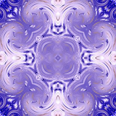 Benzersiz mandala, Oriental yuvarlak desen, mistik motifi, egzotik arka plan. Fantastik fraktal tasarım, geometrik doku parlayan renkli dijital sanat.