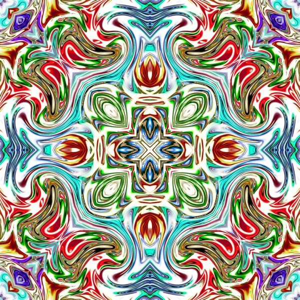 Mandala Único Patrón Redondo Oriental Motivo Místico Fondo Exótico Abstracto — Foto de Stock