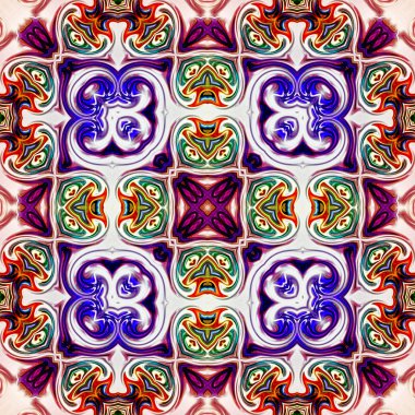 Benzersiz mandala, Oriental yuvarlak desen, mistik motifi, egzotik arka plan. Fantastik fraktal tasarım, geometrik doku parlayan renkli dijital sanat.