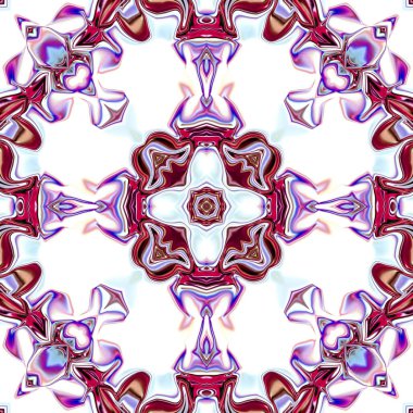 Benzersiz mandala, Oriental yuvarlak desen, mistik motifi, egzotik arka plan. Fantastik fraktal tasarım, geometrik doku parlayan renkli dijital sanat.