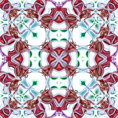 Benzersiz mandala, Oriental yuvarlak desen, mistik motifi, egzotik arka plan. Fantastik fraktal tasarım, geometrik doku parlayan renkli dijital sanat.