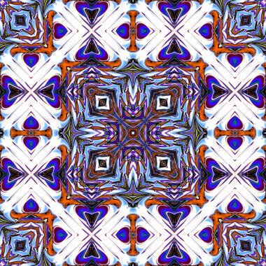 Benzersiz mandala, Oriental yuvarlak desen, mistik motifi, egzotik arka plan. Fantastik fraktal tasarım, geometrik doku parlayan renkli dijital sanat.