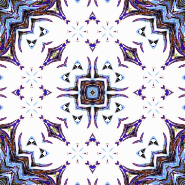 Benzersiz mandala, Oriental yuvarlak desen, mistik motifi, egzotik arka plan. Fantastik fraktal tasarım, geometrik doku parlayan renkli dijital sanat.