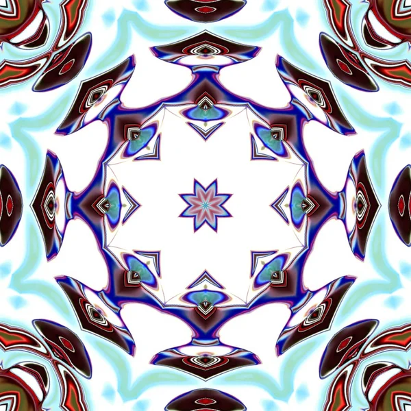 Mandala Único Patrón Redondo Oriental Motivo Místico Fondo Exótico Abstracto — Foto de Stock