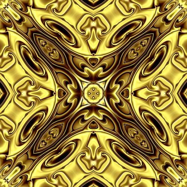 Benzersiz mandala, Oriental yuvarlak desen, mistik motifi, egzotik arka plan. Fantastik fraktal tasarım, geometrik doku parlayan renkli dijital sanat.