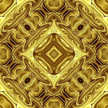 Benzersiz mandala, Oriental yuvarlak desen, mistik motifi, egzotik arka plan. Fantastik fraktal tasarım, geometrik doku parlayan renkli dijital sanat.