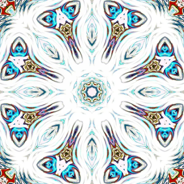 Mandala Único Patrón Redondo Oriental Motivo Místico Fondo Exótico Abstracto — Foto de Stock