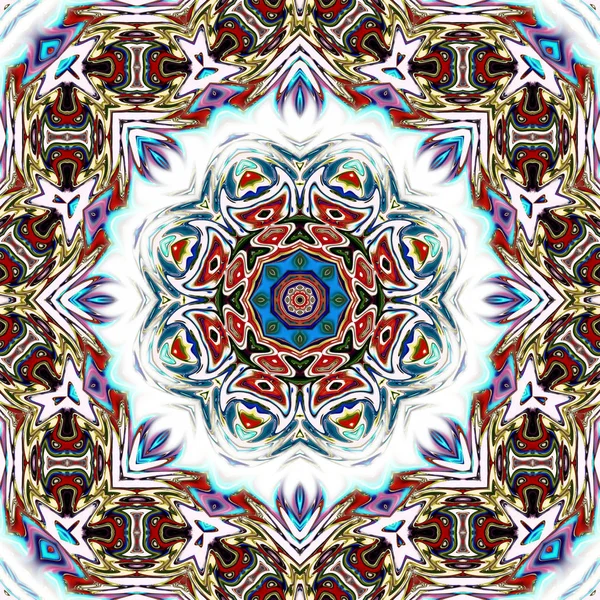 Mandala Único Patrón Redondo Oriental Motivo Místico Fondo Exótico Abstracto —  Fotos de Stock