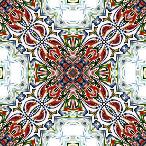 Mandala Único Patrón Redondo Oriental Motivo Místico Fondo Exótico Abstracto —  Fotos de Stock