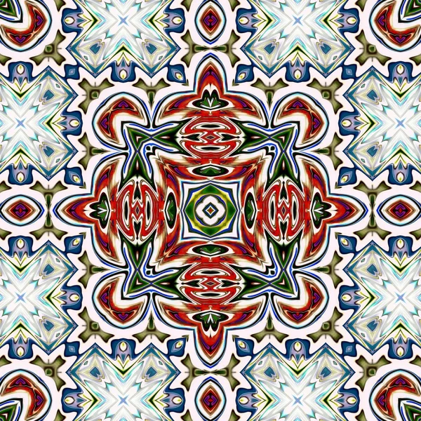 Benzersiz mandala, Oriental yuvarlak desen, mistik motifi, egzotik arka plan. Fantastik fraktal tasarım, geometrik doku parlayan renkli dijital sanat.