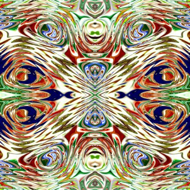 Benzersiz mandala, Oriental yuvarlak desen, mistik motifi, egzotik arka plan. Fantastik fraktal tasarım, geometrik doku parlayan renkli dijital sanat.