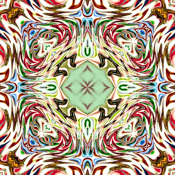 Mandala Único Patrón Redondo Oriental Motivo Místico Fondo Exótico Abstracto —  Fotos de Stock