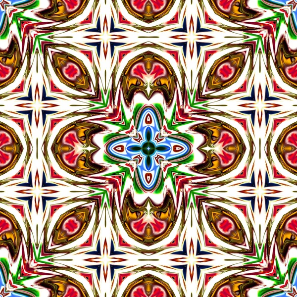 Benzersiz mandala, Oriental yuvarlak desen, mistik motifi, egzotik arka plan. Fantastik fraktal tasarım, geometrik doku parlayan renkli dijital sanat.