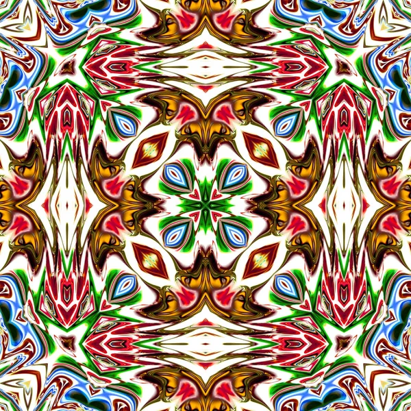 Benzersiz mandala, Oriental yuvarlak desen, mistik motifi, egzotik arka plan. Fantastik fraktal tasarım, geometrik doku parlayan renkli dijital sanat.