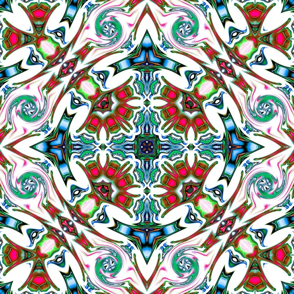 Mandala Único Patrón Redondo Oriental Motivo Místico Fondo Exótico Abstracto —  Fotos de Stock