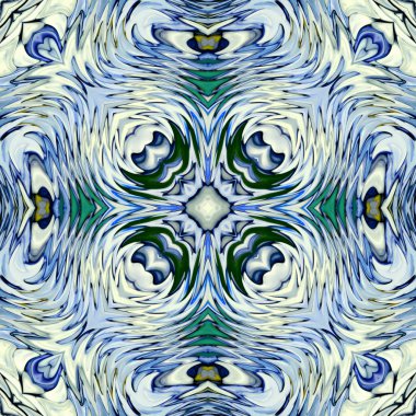 Benzersiz mandala, Oriental yuvarlak desen, mistik motifi, egzotik arka plan. Fantastik fraktal tasarım, geometrik doku parlayan renkli dijital sanat.