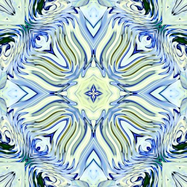 Benzersiz mandala, Oriental yuvarlak desen, mistik motifi, egzotik arka plan. Fantastik fraktal tasarım, geometrik doku parlayan renkli dijital sanat.