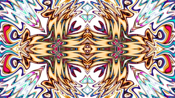 Benzersiz mandala, Oriental yuvarlak desen, mistik motifi, egzotik arka plan. Fantastik fraktal tasarım, geometrik doku parlayan renkli dijital sanat.