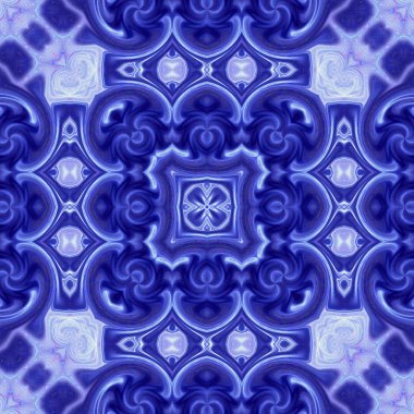 Benzersiz mandala, Oriental yuvarlak desen, mistik motifi, egzotik arka plan. Fantastik fraktal tasarım, geometrik doku parlayan renkli dijital sanat.