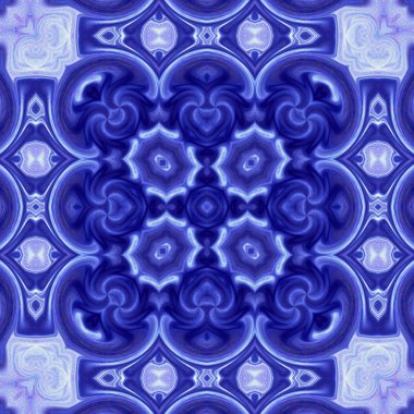 Benzersiz mandala, Oriental yuvarlak desen, mistik motifi, egzotik arka plan. Fantastik fraktal tasarım, geometrik doku parlayan renkli dijital sanat.