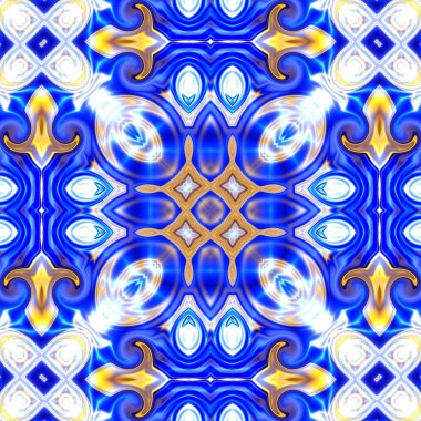 Benzersiz mandala, Oriental yuvarlak desen, mistik motifi, egzotik arka plan. Fantastik fraktal tasarım, geometrik doku parlayan renkli dijital sanat.