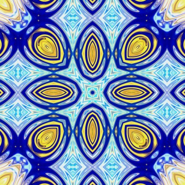 Benzersiz mandala, Oriental yuvarlak desen, mistik motifi, egzotik arka plan. Fantastik fraktal tasarım, geometrik doku parlayan renkli dijital sanat.