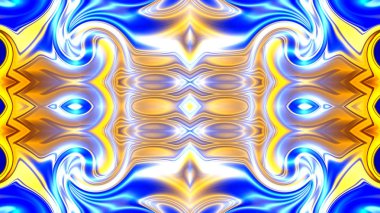 Benzersiz mandala, Oriental yuvarlak desen, mistik motifi, egzotik arka plan. Fantastik fraktal tasarım, geometrik doku parlayan renkli dijital sanat.