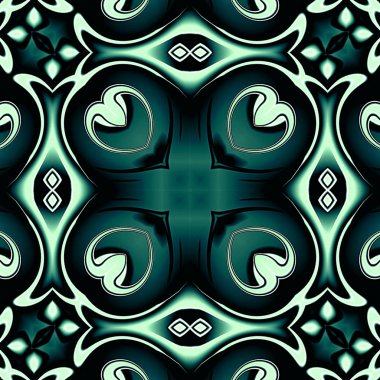 Benzersiz mandala, Oriental yuvarlak desen, mistik motifi, egzotik arka plan. Fantastik fraktal tasarım, geometrik doku parlayan renkli dijital sanat.