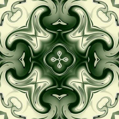 Benzersiz mandala, Oriental yuvarlak desen, mistik motifi, egzotik arka plan. Fantastik fraktal tasarım, geometrik doku parlayan renkli dijital sanat.