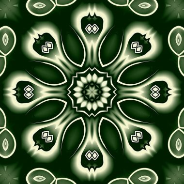 Benzersiz mandala, Oriental yuvarlak desen, mistik motifi, egzotik arka plan. Fantastik fraktal tasarım, geometrik doku parlayan renkli dijital sanat.