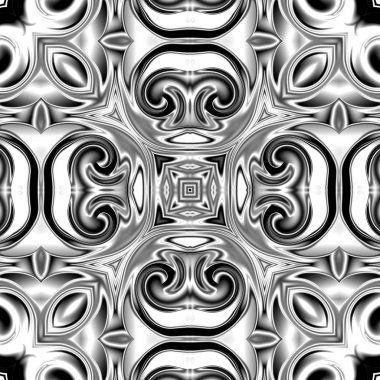 Benzersiz mandala, Oriental yuvarlak desen, mistik motifi, egzotik arka plan. Fantastik fraktal tasarım, geometrik doku parlayan renkli dijital sanat.