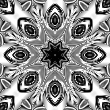 Benzersiz mandala, Oriental yuvarlak desen, mistik motifi, egzotik arka plan. Fantastik fraktal tasarım, geometrik doku parlayan renkli dijital sanat.