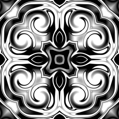 Benzersiz mandala, Oriental yuvarlak desen, mistik motifi, egzotik arka plan. Fantastik fraktal tasarım, geometrik doku parlayan renkli dijital sanat.