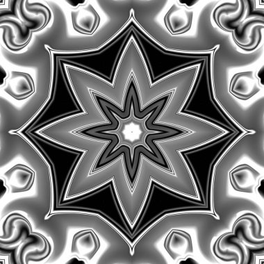 Benzersiz mandala, Oriental yuvarlak desen, mistik motifi, egzotik arka plan. Fantastik fraktal tasarım, geometrik doku parlayan renkli dijital sanat.