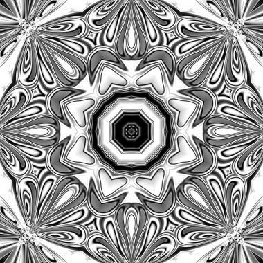 Benzersiz mandala, Oriental yuvarlak desen, mistik motifi, egzotik arka plan. Fantastik fraktal tasarım, geometrik doku parlayan renkli dijital sanat.