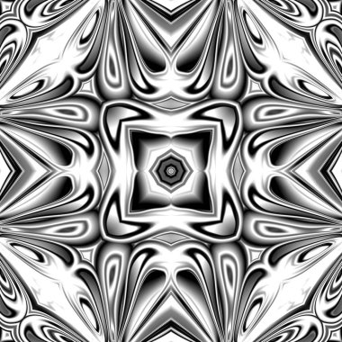 Benzersiz mandala, Oriental yuvarlak desen, mistik motifi, egzotik arka plan. Fantastik fraktal tasarım, geometrik doku parlayan renkli dijital sanat.