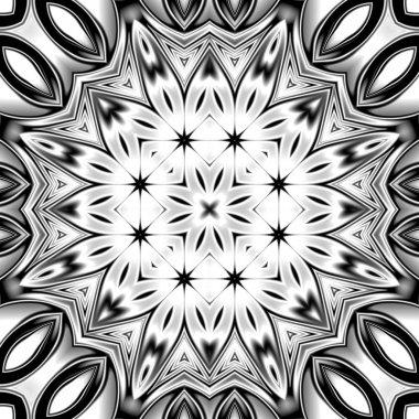 Benzersiz mandala, Oriental yuvarlak desen, mistik motifi, egzotik arka plan. Fantastik fraktal tasarım, geometrik doku parlayan renkli dijital sanat.